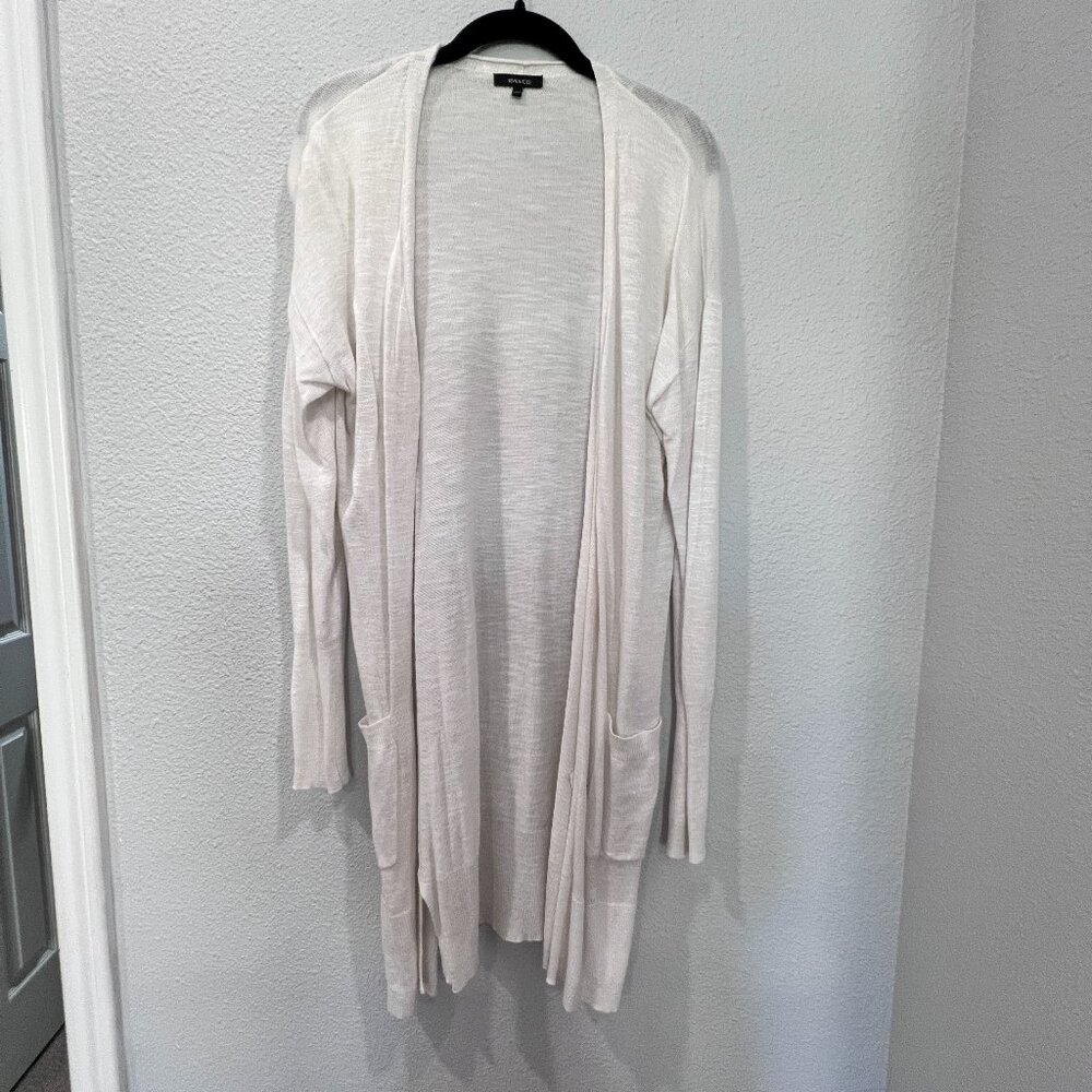 RW&CO Women's Long White Cardigan